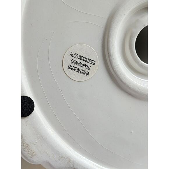 PAPER TOWEL HOLDER/DISPENSER-ALCO-Countertop-White Cat-Yellow Stripes-Ceramic - Picture 7 of 10